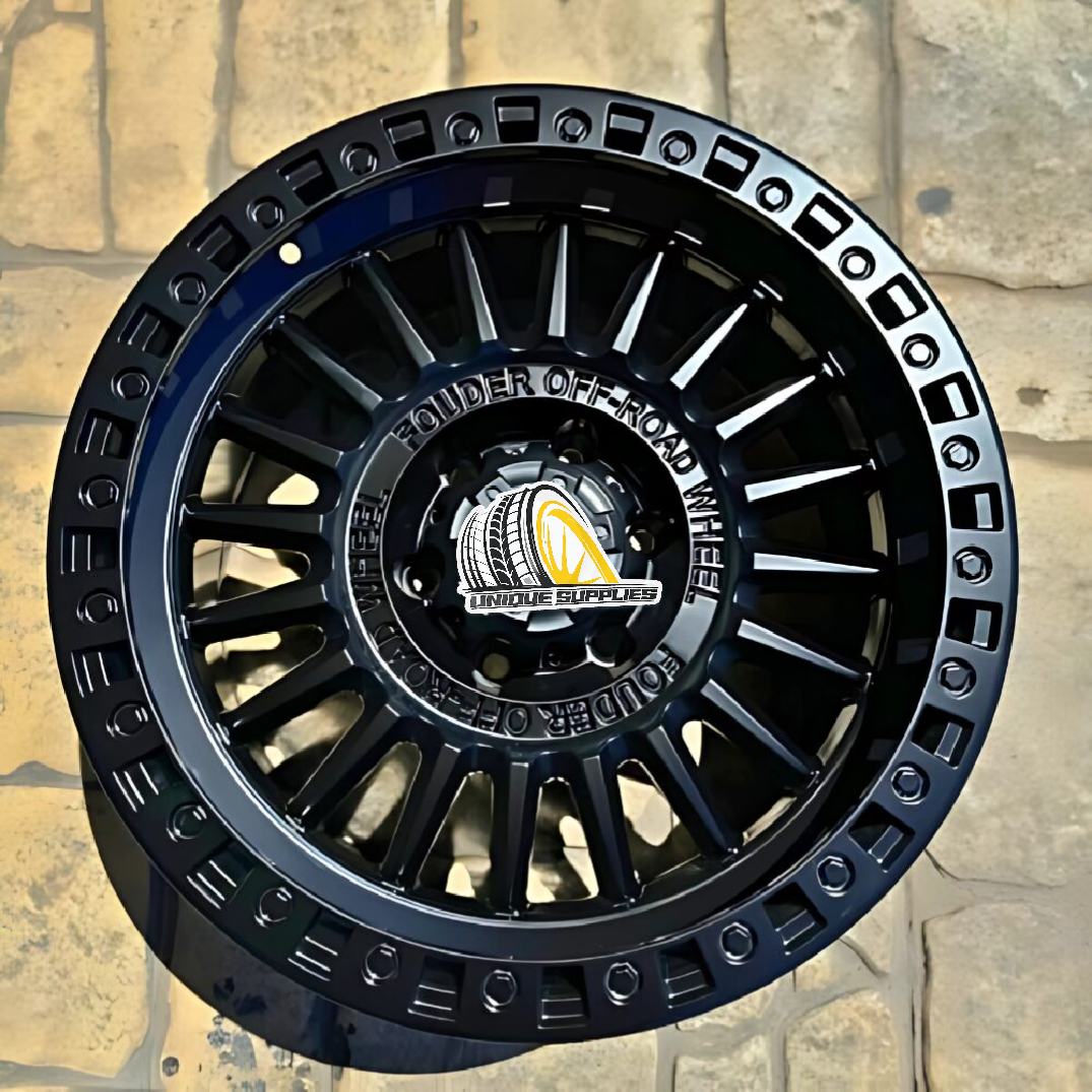 Founder off-road wheels 18 inch alloy rims 6x139.7 bolt pattern gloss black for trucks and SUVs in Kenya