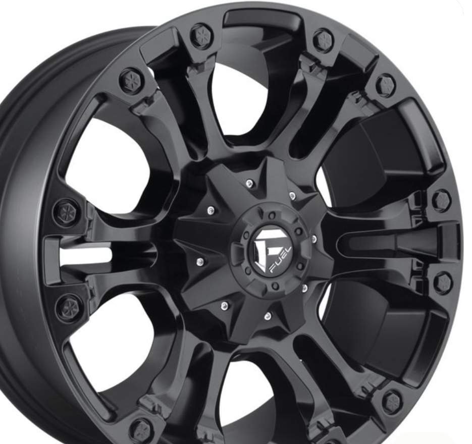 Fuel Off-Road Vapor D560 matte black alloy rims 20 inch 6x139.7 with bold concave spoke design in Kenya